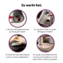 Kersen - Minimalistisch - Rood Inductie beschermer vinyl 3mm klein 276 -zzzzzzz-cc-werking