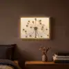 Bloemen - Bruin - Planten - Botanisch Light Box met batterij (Wandlamp) middel -sfeer4