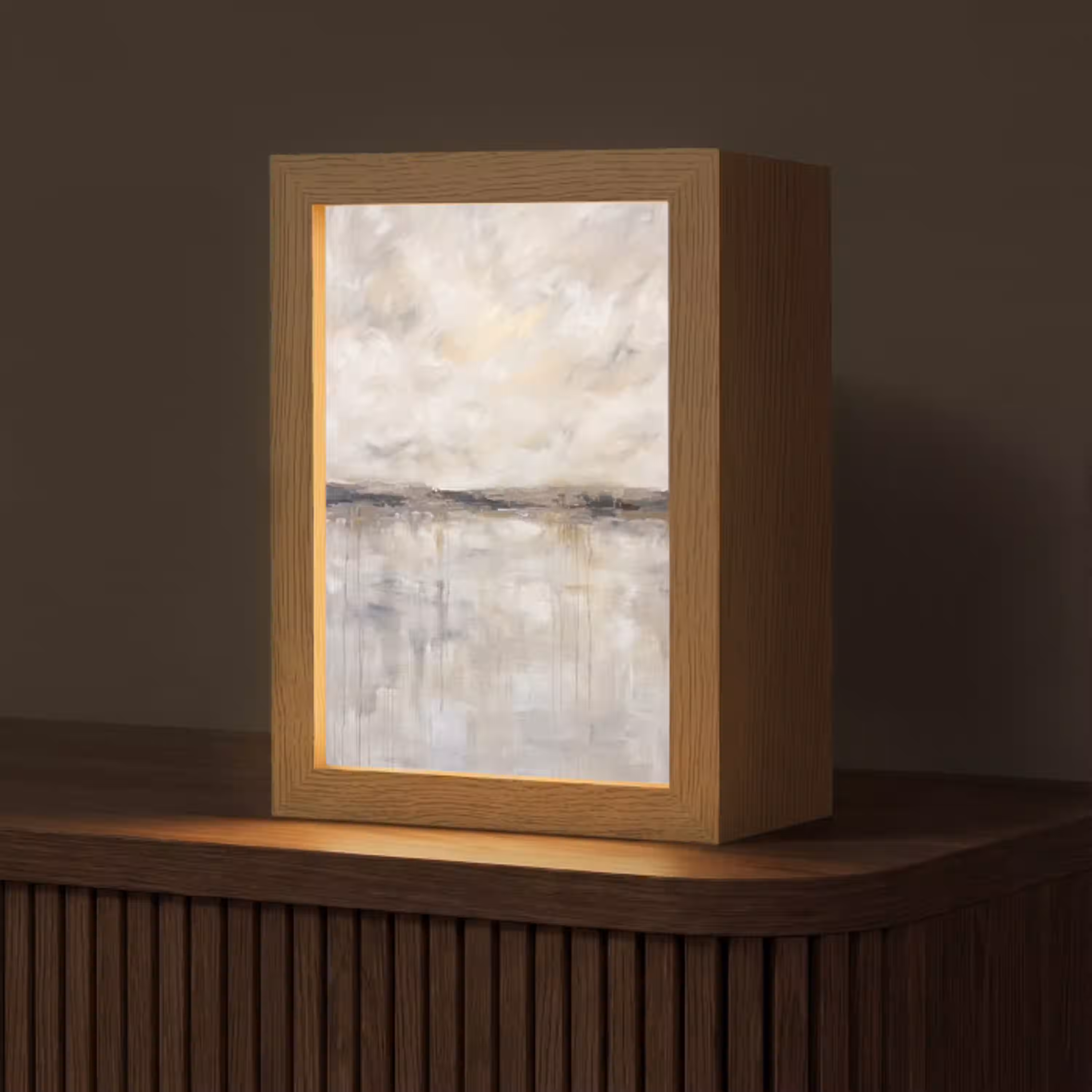 Landschap - Horizon - Natuur - Abstract - Neutraal Light Box met kabel (Tafellamp) klein -z3d_website