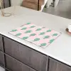 Patroon - Bliksem - Roze - Groen Inductie beschermer vinyl 3mm klein 276 -sfeer8