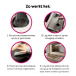 Tijgervacht - Klassiek - Zwart Inductie beschermer vinyl 3mm klein -wsfeer9_website