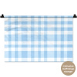 Ruit - Patroon - Blauw Wandkleed katoen klein 269 -t3d_DE