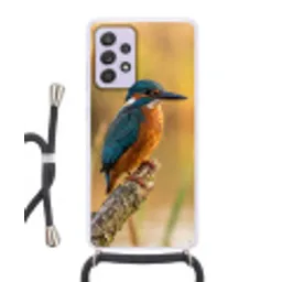 IJsvogel - Tak - Water - Kleurrijk - Levendig Hoesje Samsung Galaxy A52 5G met koord klein -3d