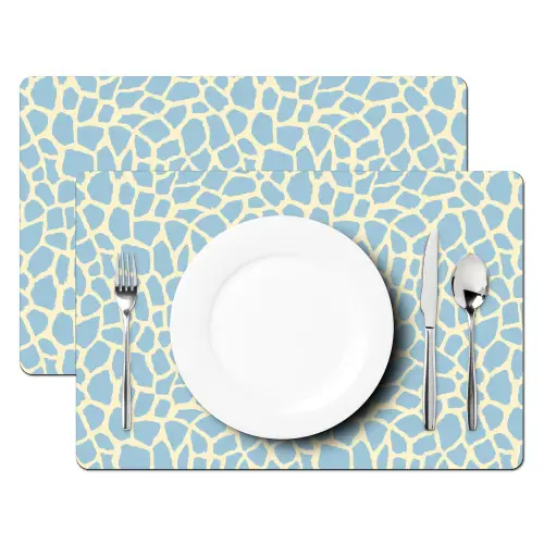 Giraf - Modern - Blauw Placemat vinyl groot 368 -zzsfeer2_Kitchenyeah-website
