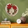 Deurkrans - Strik - Kerst - Rood - Groen Wandcirkel Organisch Forex 3mm klein -sfeer2