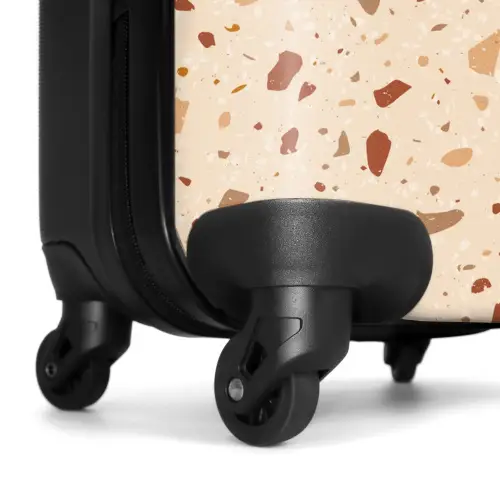 Terrazzo patroon veelkleurig terra NBS - Handbagage koffer - Volwassenen Unisex middel -wiel