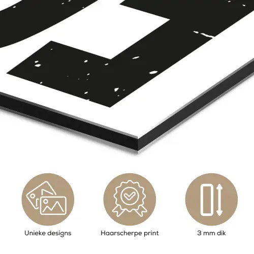 Food - Zwart - Wit - Decoratie aluminium wit klein -closeup_NL