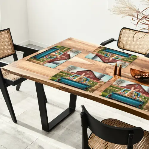Konijn - Boerderij - Eieren Placemat vinyl groot -zzsfeer4_Kitchenyeah-website