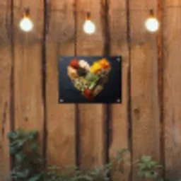 Specerijen - Mix - Hartvorm - Zwart tuinposter los doek klein -sfeer1