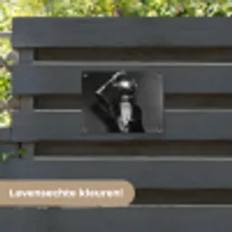Discobal - Gezicht - Glamour - Zwart tuinposter los doek klein -sfeer3