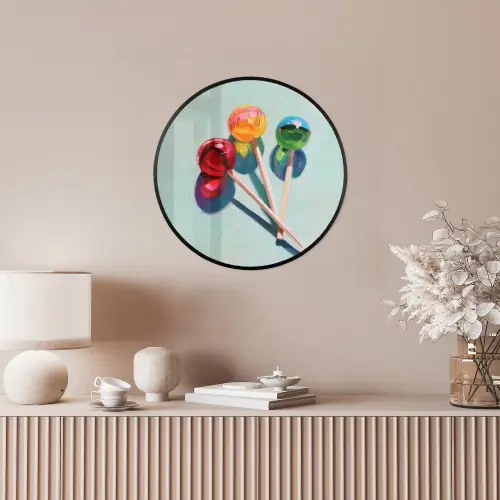 Lollys - Schaduw - Drie - Blauw Fotolijst rond zonder passe partout klein -sfeer3