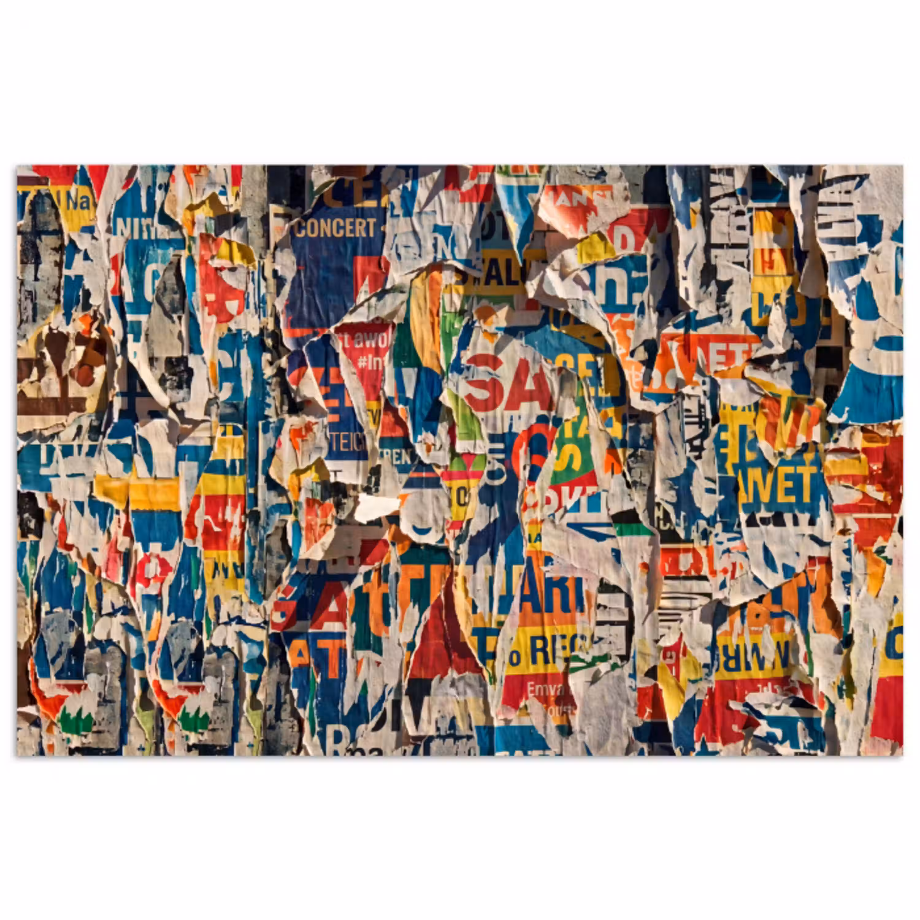 Abstract - Gelaagd papier - Urban - Modern - Kleurrijk poster papier klein -3d