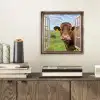 Doorkijk - Koe - Weiland - Landschap - Dieren aluminium wit klein -sfeer1