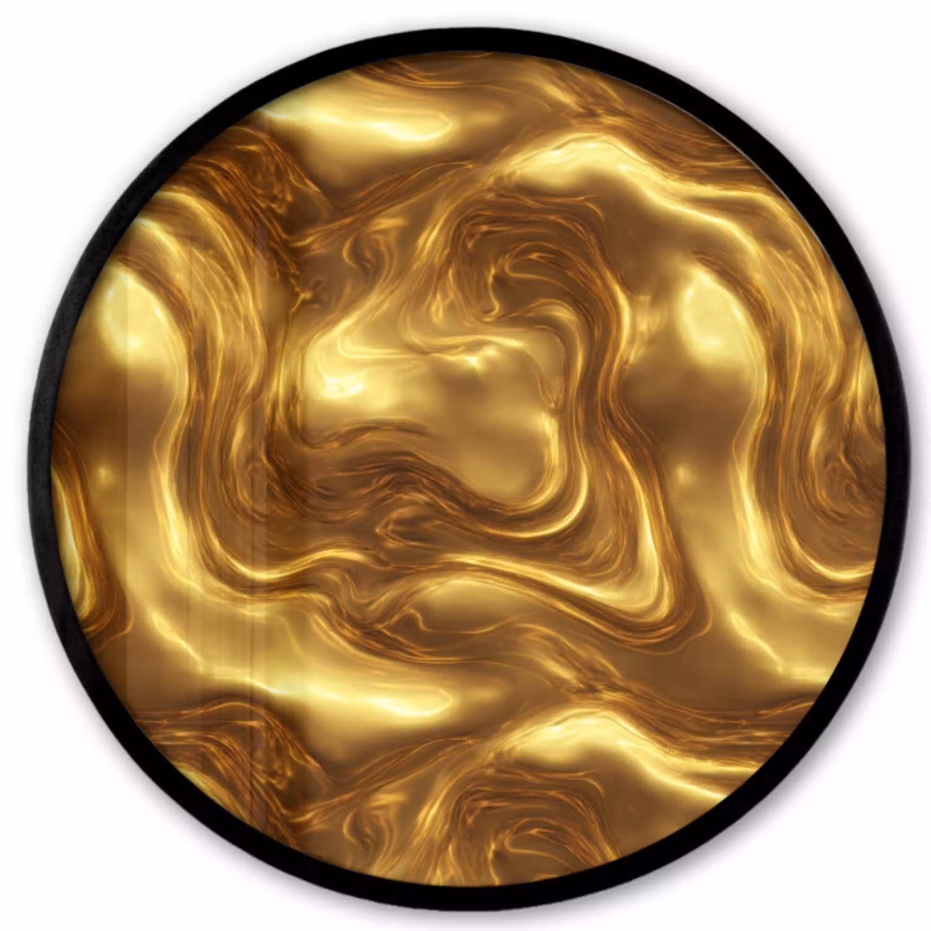 Textuur - Vloeibaar - Organisch - Goud Fotolijst rond zonder passe partout klein 856 -3d