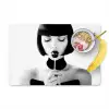 Vrouw - Lolly - Zwart - Wit Placemat vinyl groot -zzzproduct_Kitchenyeah-website