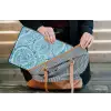 Water - Blauw - bubbels laptophoes neopreen klein -tas
