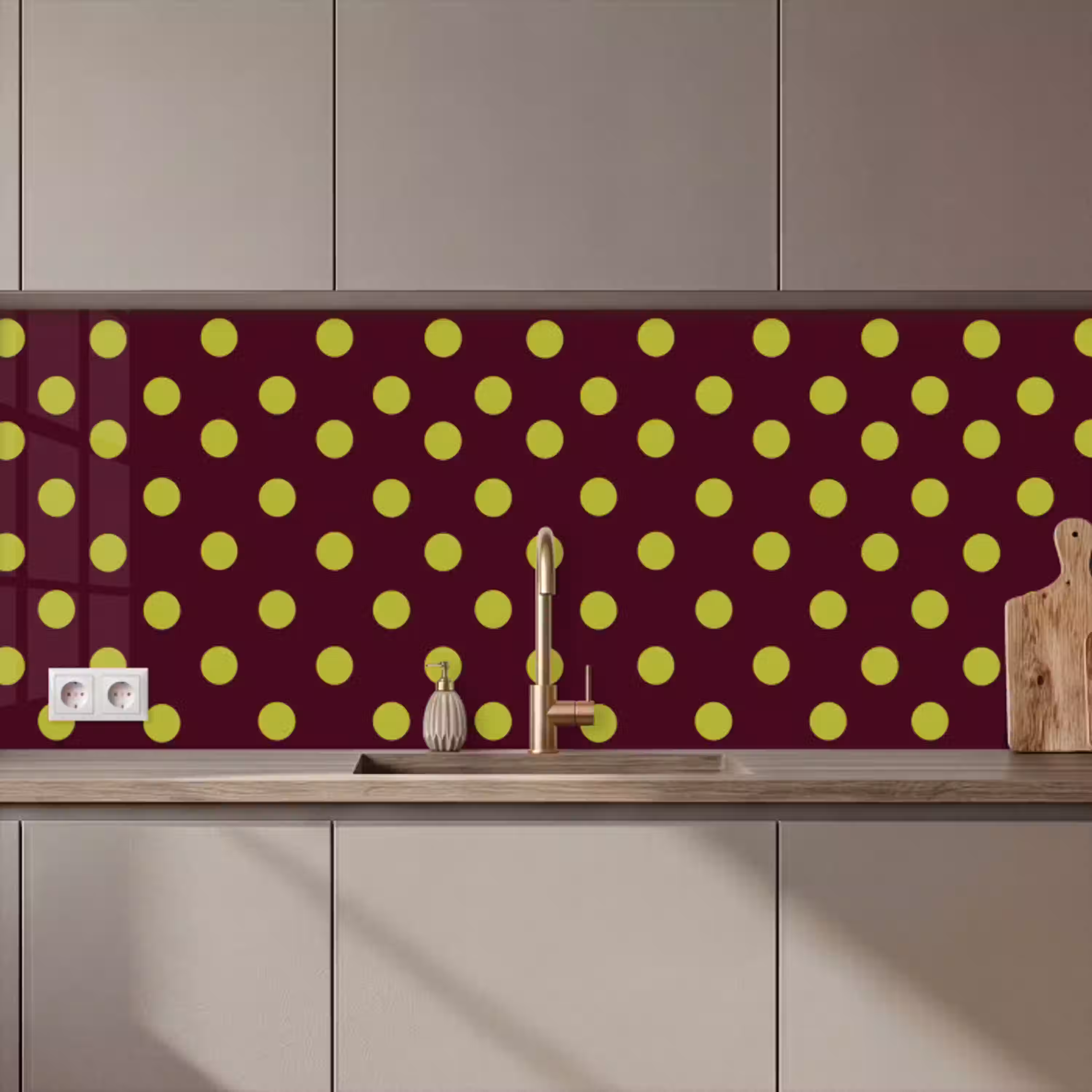 Klassiek - Stippen - Groen keuken achterwand 2 middel 871 zz_3dshopping