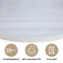 Meer - Dennen - IJs - Winter - Rustgevend Akoestische PET Vilt - Rond klein -closeup_DE