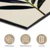 Palmblad - Subtiel - Groen - beige aluminium wit klein -closeup_NL