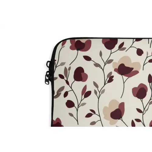 Bloemen - Botanisch - Bordeaux laptophoes neopreen klein 279 -detail