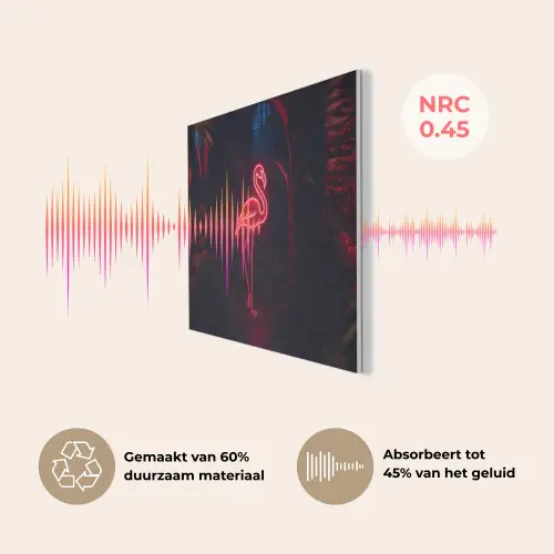 Flamingo - Roze - Neon - Licht PET vilt klein -USP_NL