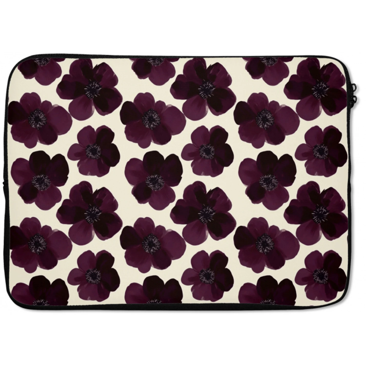 Bloemen - Aquarel - Paars laptophoes neopreen klein 279 -zkaufland3dotto