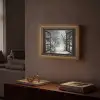 Bos - Winter - Bomen - Natuur - Pad - Doorkijk Light Box met batterij (Wandlamp) middel -sfeer1