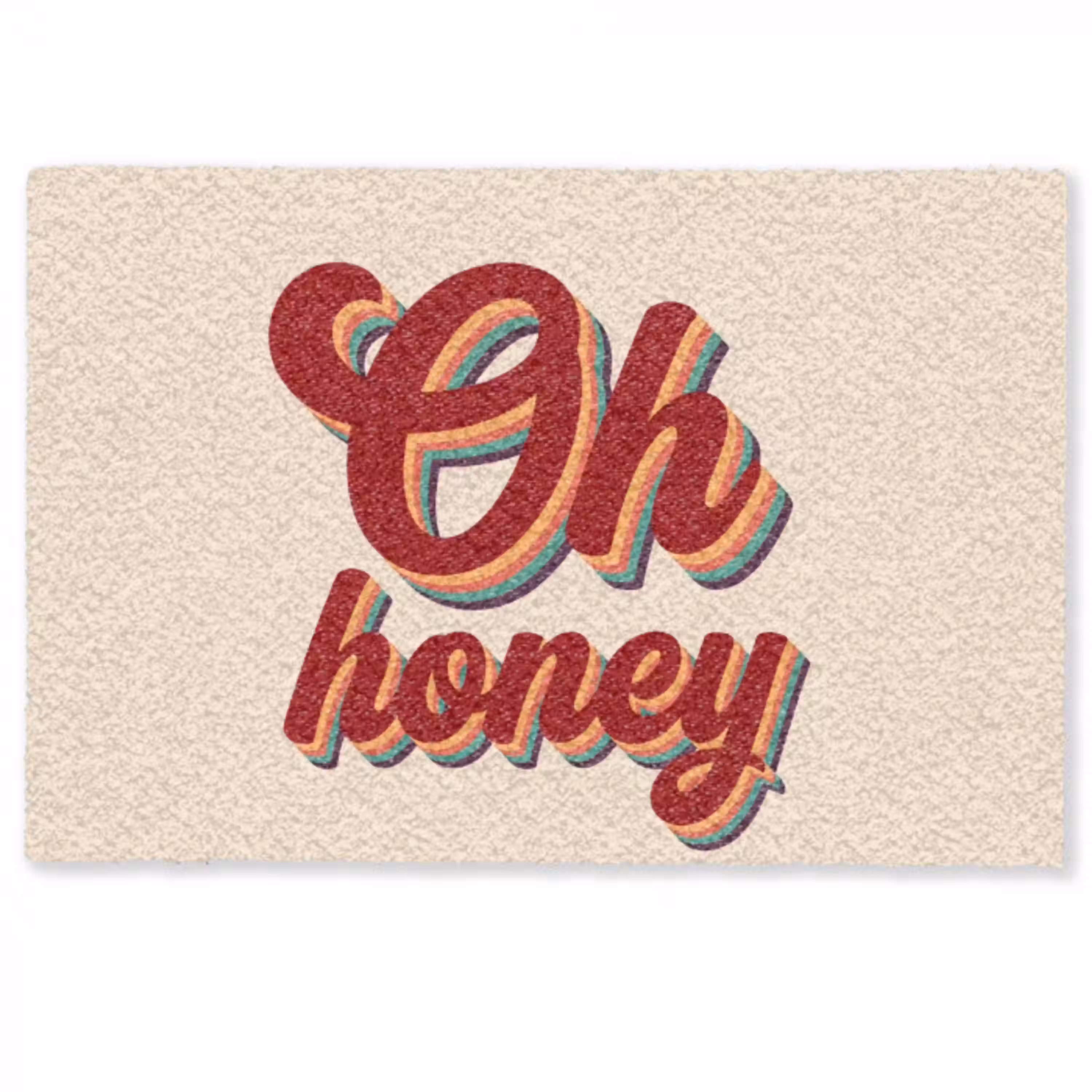 Oh honey - Rood - Schaduw Deurmat klein -zkaufland3d