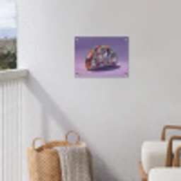 Edelstenen - Glitters - Paars - Kleurrijk tuinposter los doek klein -sfeer8