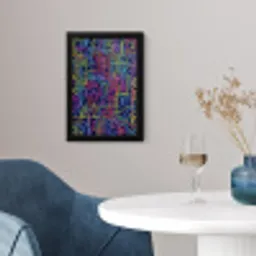 Retro - Abstract - Neon fotolijst zwart zonder passe partout klein -sfeer4