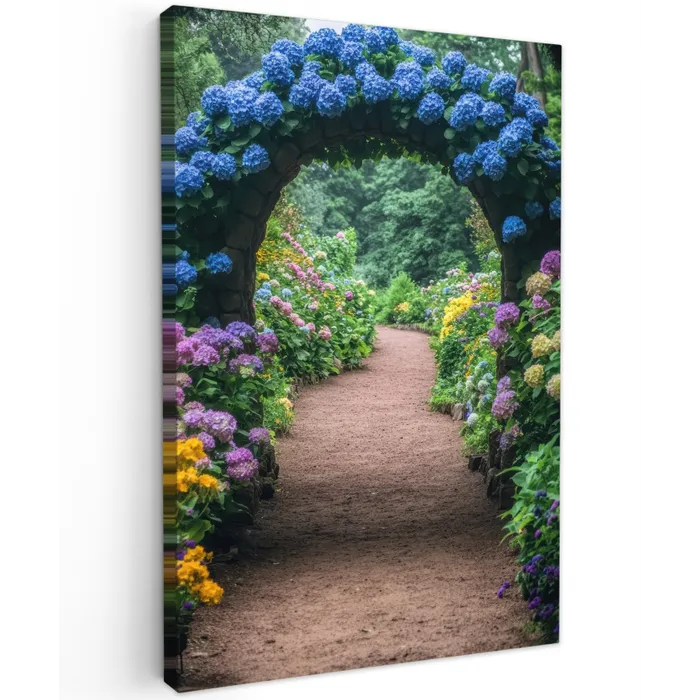 Doorkijk - Bloemen - Hortensia - Pad canvas 2cm klein -z3d