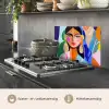 Portret - Vrouw - Modern keuken achterwand spatscherm klein -usp_NL