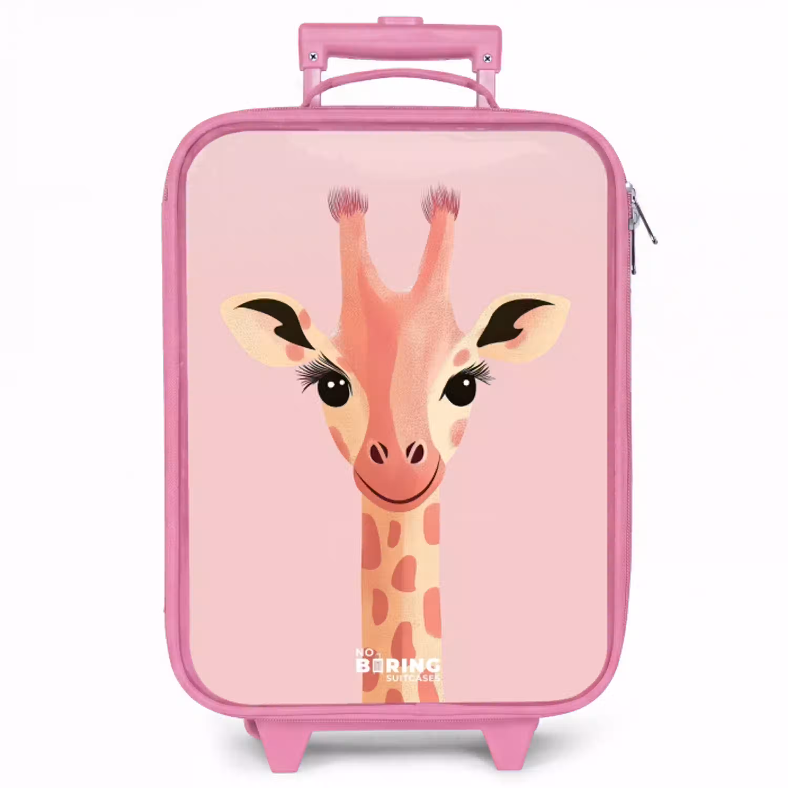Giraffe - Wimpers - Minimalistisch - Roze Kinderkoffer - Roze klein -zzz_website3d