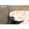 Roze - Veren - Patroon Placemat vinyl groot 368 -closeup