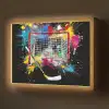 Graffiti - Sport - IJshockey - Hockey goal Light Box met batterij (Wandlamp) middel -z3d_website