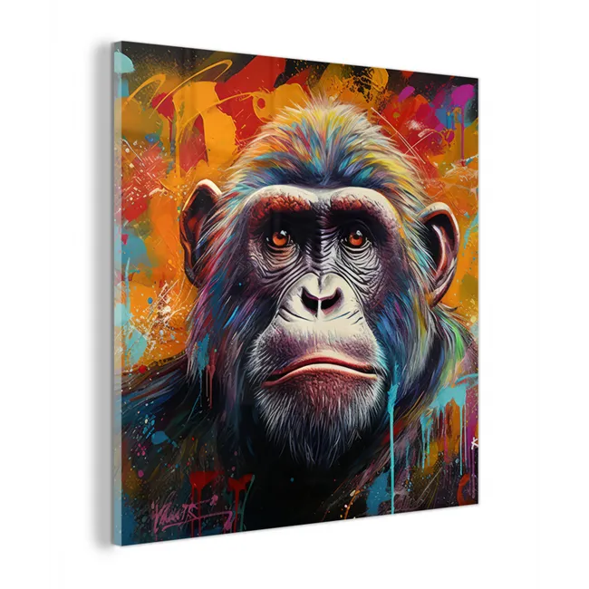 Aap - Gorilla - Graffiti - Dieren - Kleuren plexiglas 5mm klein -z3d