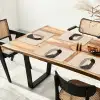 Grafisch gebogen motief - Beige Placemat vinyl groot -zzsfeer4_Kitchenyeah-website