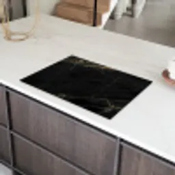Gouden Bliksem in Ebbenhout Inductie beschermer vinyl 3mm klein -sfeer8