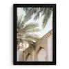 Gebouw - Palmbomen - Beige - Zon fotolijst zwart zonder passe partout klein -3d
