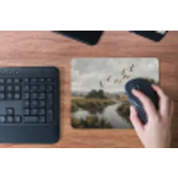 Eenden - Rivier - Landschap - Vlucht - Nostalgisch muismat rubber klein -toetsenbord