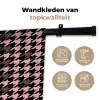 Plaid - Patroon - Zwart - Roze Wandkleed katoen klein 269 -sfeer2