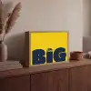Geel - Think big - Grafisch Light Box met batterij (Wandlamp) middel -sfeer2