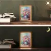 Bloemen - Kunst - Schilderij - Lente - Boeket Light Box met kabel (Tafellamp) klein -sfeer3