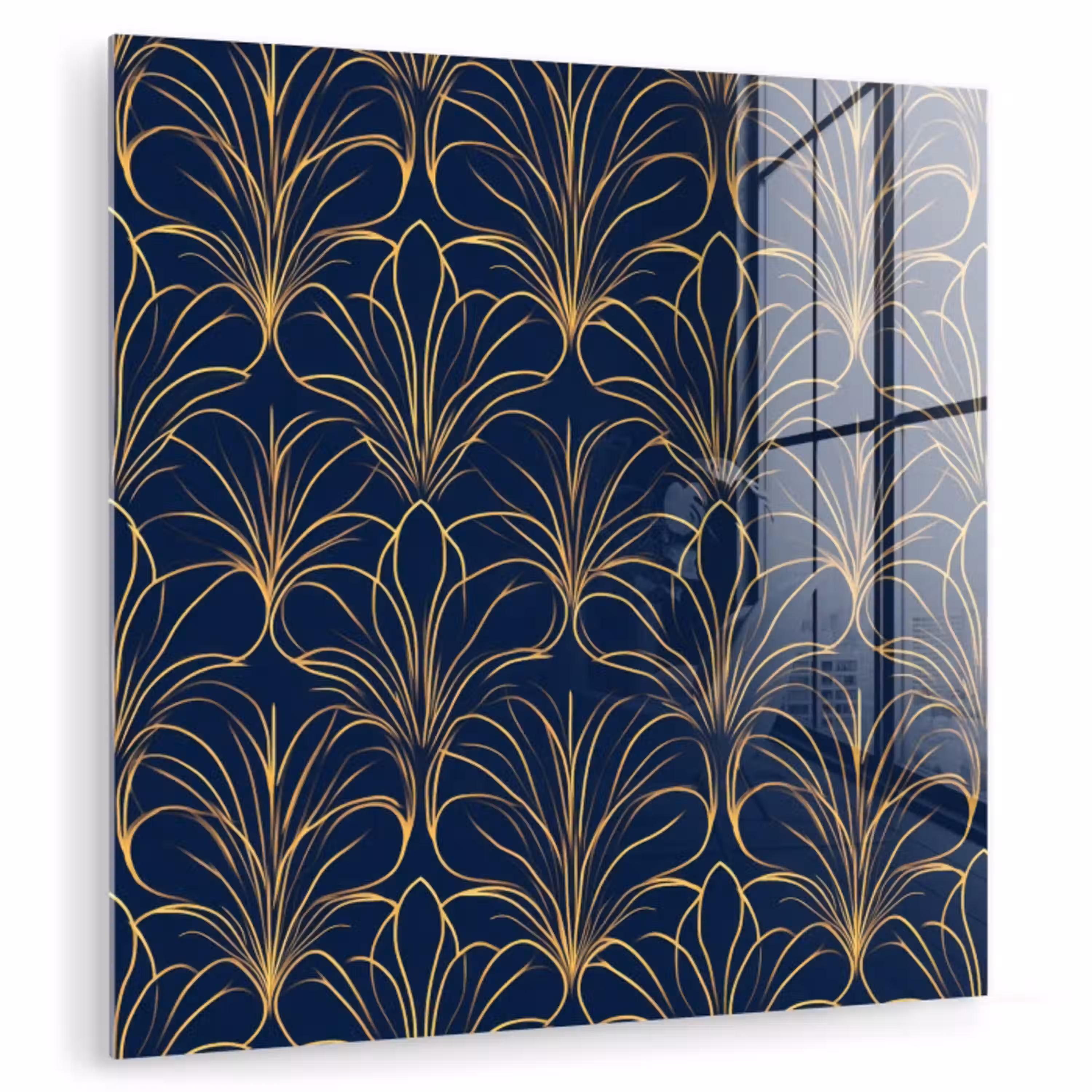 Deco - Waaier - Blauw plexiglas 5mm klein 11 -zzzproduct_nieuw