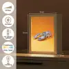 Kreeft - Delftsblauw - Schild - Stoer - Oranje Light Box met kabel (Tafellamp) klein -USP_NL