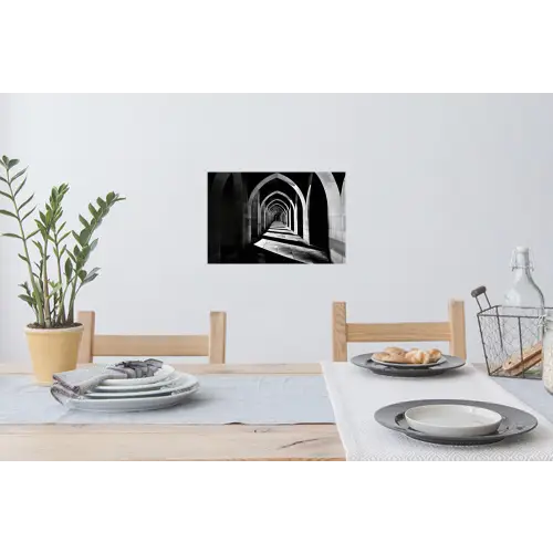 Gang - Bogen - Schaduw - Diepte Muursticker klein -eettafel