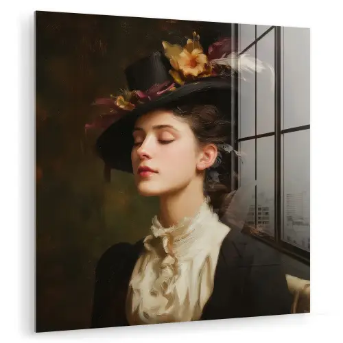 Vrouw - Victoriaans - Portret plexiglas 5mm klein -zzzproduct_nieuw