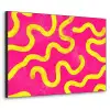 Lijn - Geel - Abstract Textielframe zwart klein -3d