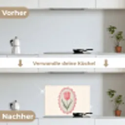 Tulp - Lijst - Ovaal - Illustratie keuken achterwand spatscherm klein -voor_na_DE