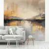 Abstract - Modern - Beige - Aesthetic - Goud fotobehang vinyl groot -woonkamer